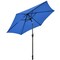 9ft Blue Patio Umbrella with Tilt Crank and 8-Rib Sturdy Iron Pole and Sun-Blocking Polyester Canopy